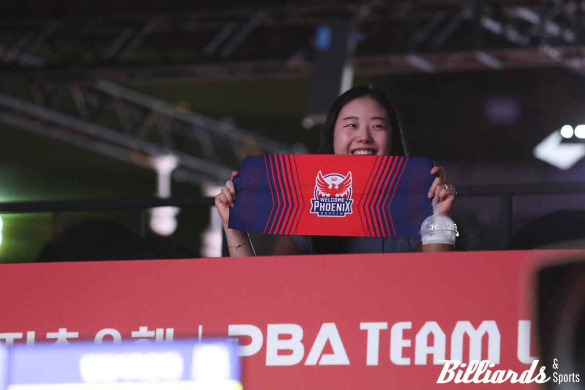 "봄이 화이팅!" 허채원, PBA팀리그 웰컴저축은행 열혈 서포터즈로 변신